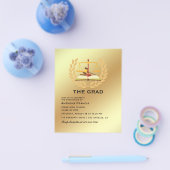 黒と金ゴールドの弁護士の卒業パーティーの写真 チラシ (シングル)