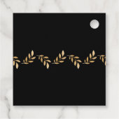 黒と金ゴールドの愛が成長感謝していする フェイバータグ (裏面)