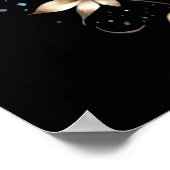 黒と金ゴールドの手入れ ポスター (角)