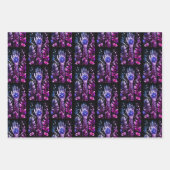 黒と金ゴールドの手入れ ラッピングペーパーシート (正面3)