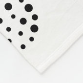 黒と金ゴールドの抽象芸術ドットのパターン フリースブランケット (角)