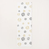 黒と金ゴールドの抽象芸術ドットのパターン ヨガマット (裏面)