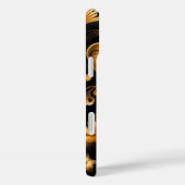 黒と金ゴールドの抽象芸術バレンタイン愛ハート Case-Mate iPhoneケース (裏面 / 右)