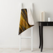 黒と金ゴールドの抽象芸術パターン シェルパブランケット (インサイチュ)