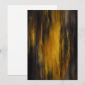 黒と金ゴールドの抽象芸術パターン シーズンカード (正面/裏面)