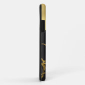 黒と金ゴールドの抽象芸術パターン Case-Mate iPhoneケース (裏面/右)
