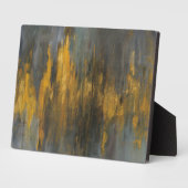 黒と金ゴールドの抽象芸術プリント |ダンホイナイ フォトプラーク (側面)