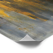 黒と金ゴールドの抽象芸術プリント |ダンホイナイ ポスター (角)