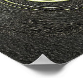 黒と金ゴールドの抽象芸術ポスター ポスター (角)