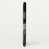 黒と金ゴールドの抽象芸術旋回 Case-Mate iPhoneケース (裏面/右)