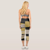 黒と金ゴールドの抽象芸術 カプリレギンス (裏面)