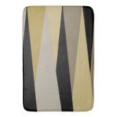 黒と金ゴールドの抽象芸術 バスマット (正面縦)