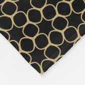 黒と金ゴールドの新婚記念クリスマス フリースブランケット (角)