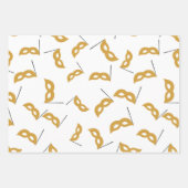 黒と金ゴールドの新年セット3 ラッピングペーパーシート (正面2)