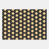 黒と金ゴールドの新年セット3 ラッピングペーパーシート (正面)