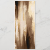 黒と金ゴールドの暗い抽象芸術水の色結婚の メニュー (裏面)