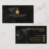 黒と金ゴールドの服飾ブランド 名刺 (正面/裏面)