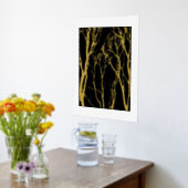 黒と金ゴールドの木 箔ポスター (レイダウン (キッチン))