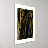黒と金ゴールドの木 箔ポスター (レイダウン)