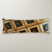 黒と金ゴールドの正方形 ボディピロー (裏面)