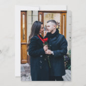 黒と金ゴールドの死までのゴシック結婚写真 招待状 (裏面)