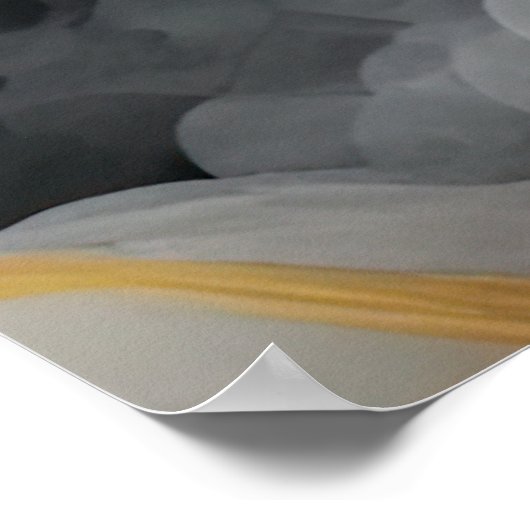 黒と金ゴールドの水彩大理石 ポスター (角)