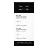 黒と金ゴールドの点滅 |価格またはサービス ラックカード (正面)