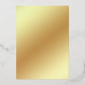 黒と金ゴールドの熱帯バチェロレッテフォイル 箔招待状 (裏面)