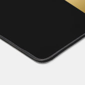 黒と金ゴールドの画面分割の幾何学的デザイン デスクマット (コーナー)