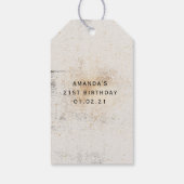 黒と金ゴールドの神秘的な宇宙 ギフトタグ (裏面)