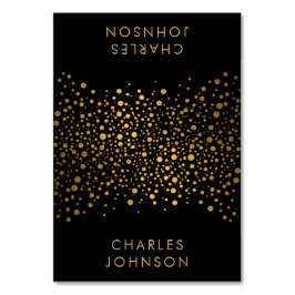 黒と金ゴールドの紙吹雪ドット |座席表 テーブルナンバー