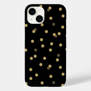 黒と金ゴールドの紙吹雪ドット Case-Mate iPhone 14ケース