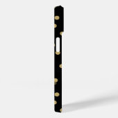 黒と金ゴールドの紙吹雪ドット Case-Mate iPhoneケース (裏面 / 右)