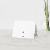 黒と金ゴールドの紙吹雪誕生日 サンキューカード (裏面)