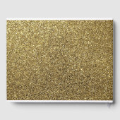 黒と金ゴールドの結婚写真 ゲストブック (裏面)