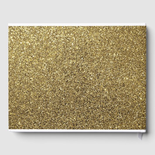 黒と金ゴールドの結婚写真 ゲストブック (裏面)