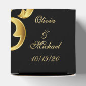 黒と金ゴールドの結婚式の引き出物ボックス フェイバーボックス (上部)