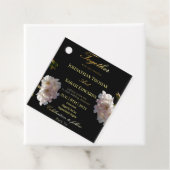 黒と金ゴールドの結婚式の引き出物ラベル フェイバータグ (インサイチュ)