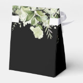 黒と金ゴールドの緑のストリングラ結婚イト フェイバーボックス (裏面サイド)