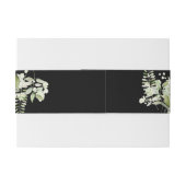 黒と金ゴールドの緑のフローラ結婚式招待状 招待状ベリーバンド (裏面例)