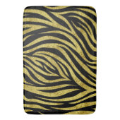 黒と金ゴールドの縞模様 バスマット (正面縦)