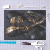 黒と金ゴールドの美しい10 薄葉紙 (クラフト)