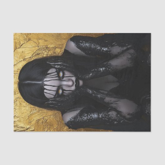 黒と金ゴールドの美しい17 薄葉紙 (正面)