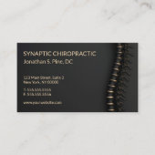 黒と金ゴールドの背エレガント骨の名刺 名刺 (正面)