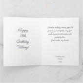 黒と金ゴールドの背景の写真の誕生日カード カード (内部)