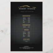 黒と金ゴールドの自動詳細、自動修復 チラシ (正面)