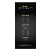 黒と金ゴールドの自動詳細、自動修復 ラックカード (正面)