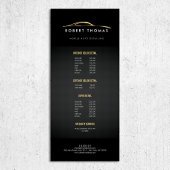 黒と金ゴールドの自動詳細、自動修復 ラックカード