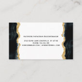 黒と金ゴールドの色アポイントメントカード 予約カード (裏面)