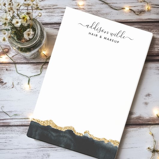 黒と金ゴールドの色パーソナライズされた ポストイット